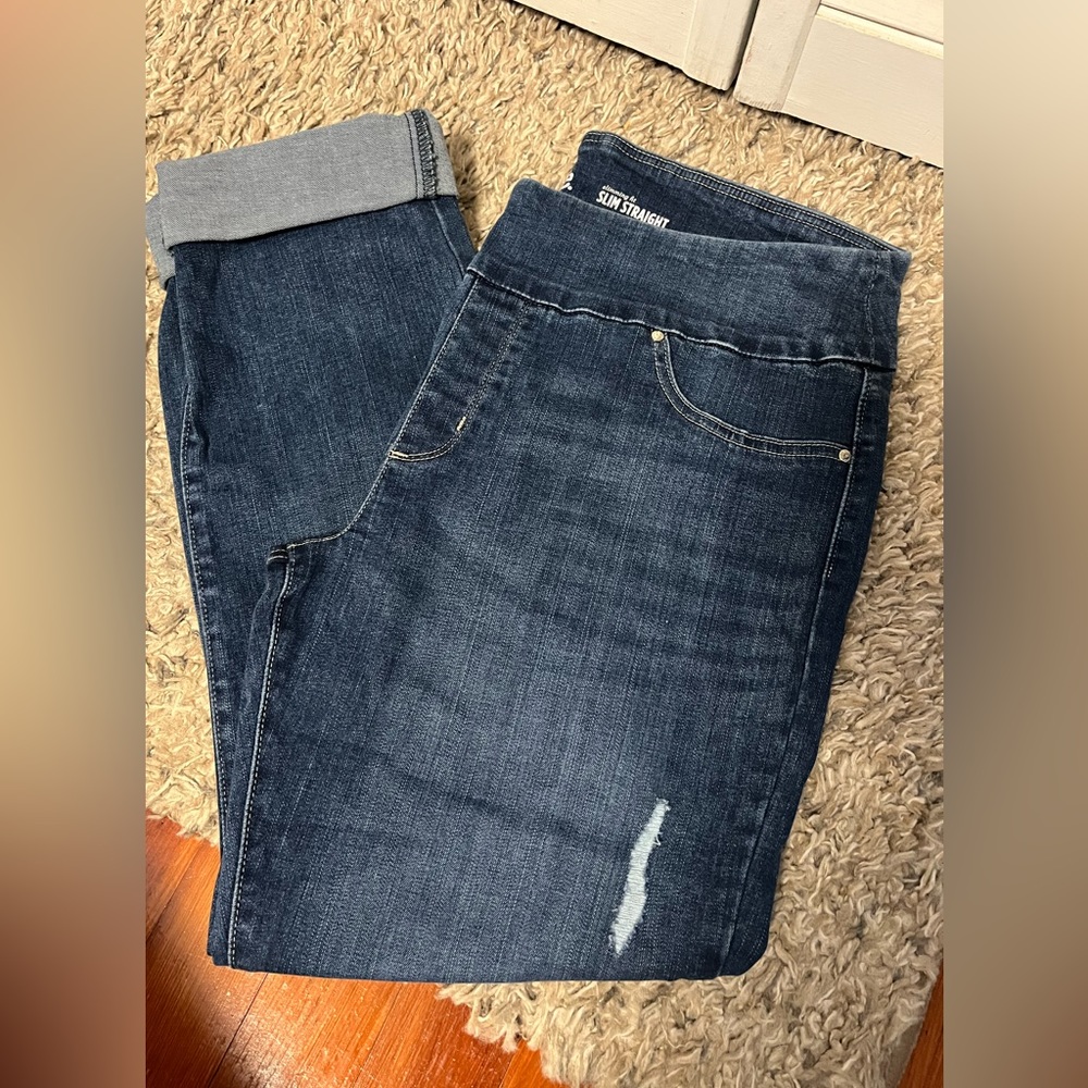 Lee Women’s pull on slim straight jeans size 14M